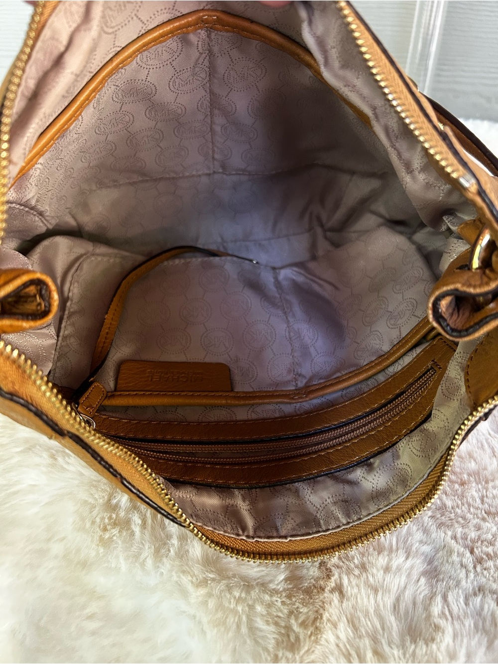 Michael Kors Leather Shoulder Hobo with Tassel - Picture 11 of 13